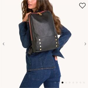 Hammitt Black Backpack with Gold Details (Hunter) Gunmetal hardwear